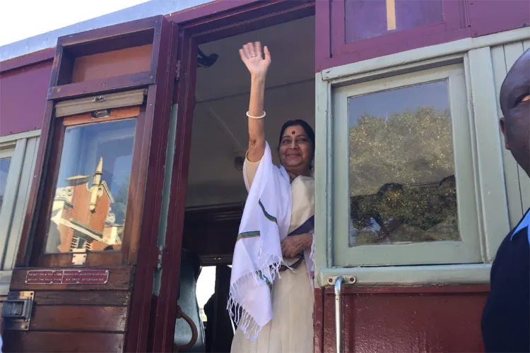 Sushma travels from Pentrich to Pietermaritzburg to mark Gandhi's eviction from compartment | PTI- India TV Hindi
