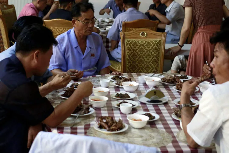 House of Sweet Meat, a restaurant specialized in dishes made of dog meat, in Pyongyang | AP- India TV Hindi