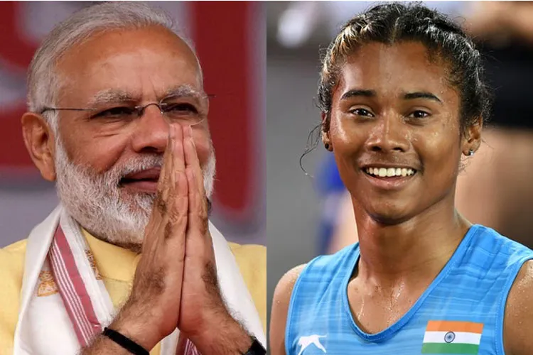PM Narendra Modi is ‘extremely moved’ with this gesture of Hima Das | PTI- India TV Hindi