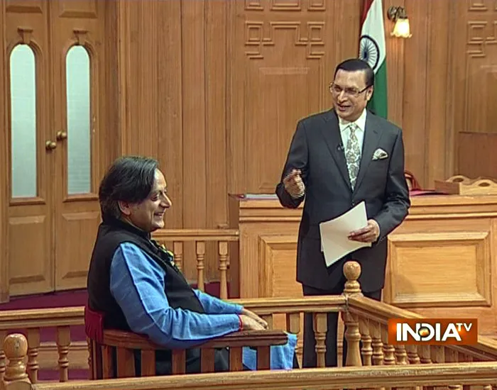 Shashi Tharoor in Aap Ki Adalat LIVE- India TV Hindi