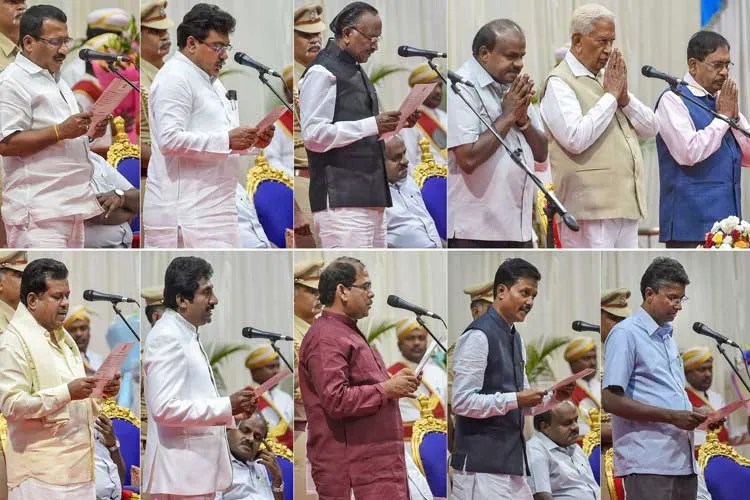 Karnataka Governor Vajubhai Vala and newly inducted...- India TV Hindi