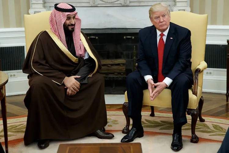 Saudi Crown Prince Mohammed bin Salman with President Donald Trump | AP File- India TV Hindi