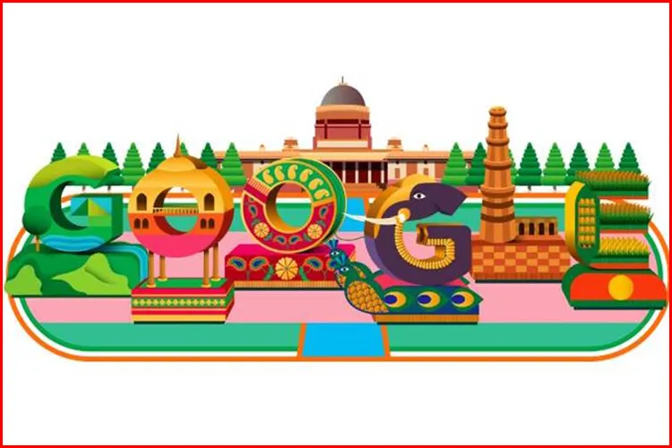 गूगल डूडल ने बिखेरे गणतंत्र दिवस के रंग- India TV Hindi