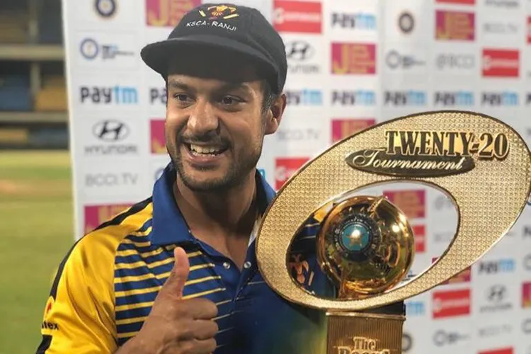 Syed Mushtaq Ali T20 Trophy: Mayank Agarwal's pyrotechnics power Karnataka to title win over Maharas- India TV Hindi