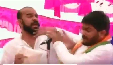 Hardik Patel's reaction after slap- India TV Hindi