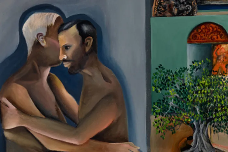 Bhupen Khakhar 1980s painting Two Men in Benares homosexuality on breaks record- India TV Hindi