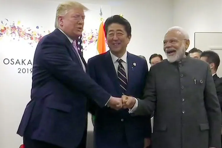 Modi, Trump and Abe in G20 Osaka- India TV Hindi