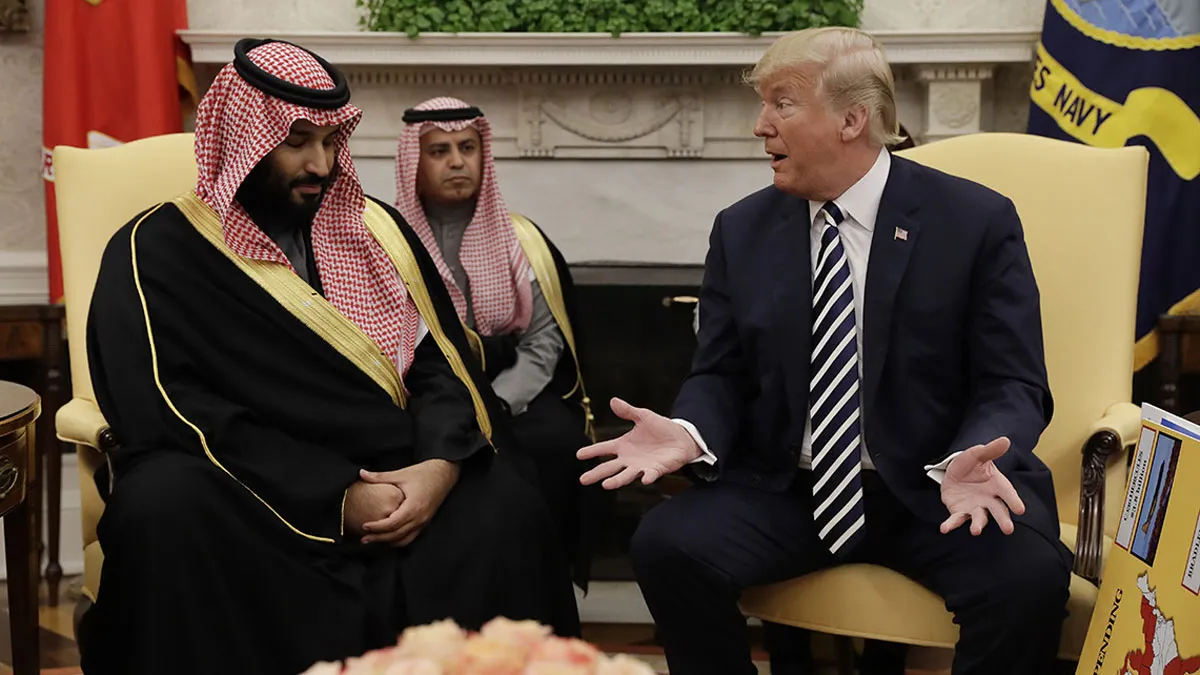 President Donald Trump with Saudi Crown Prince Mohammed bin Salman | AP File- India TV Hindi