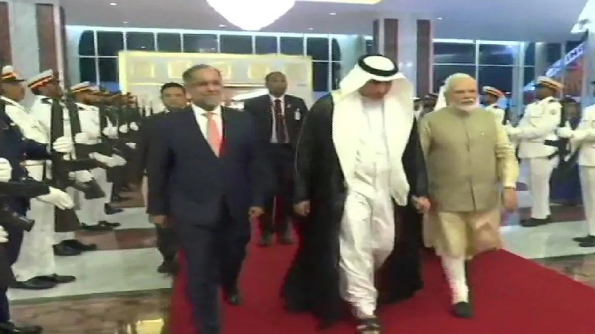  Prime Minister Narendra Modi arrives at Abu Dhabi.- India TV Hindi