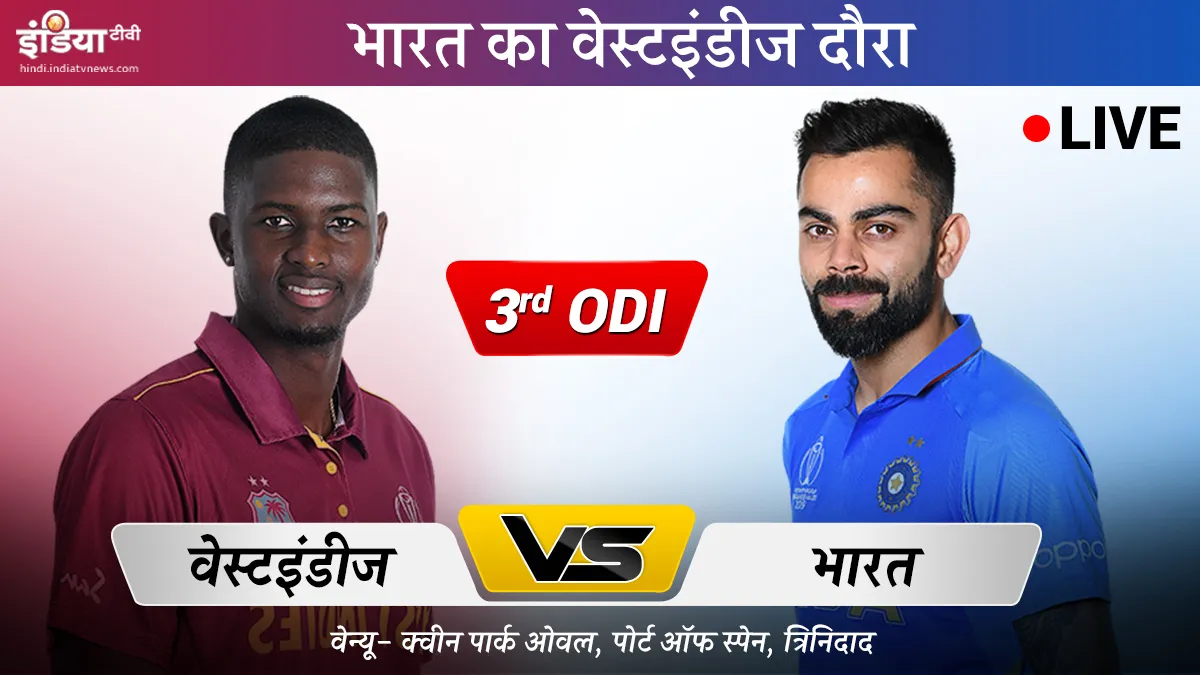 Live Cricket Match Streaming India vs West Indies 3rd ODI on Sony Ten 1 Sony Sony Ten 3 and Sony LIV- India TV Hindi