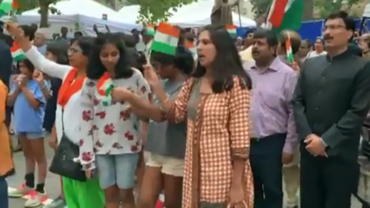 NRIs in Washington outnumber Khalistan supporters to celebrate Independence Day | ANI- India TV Hindi