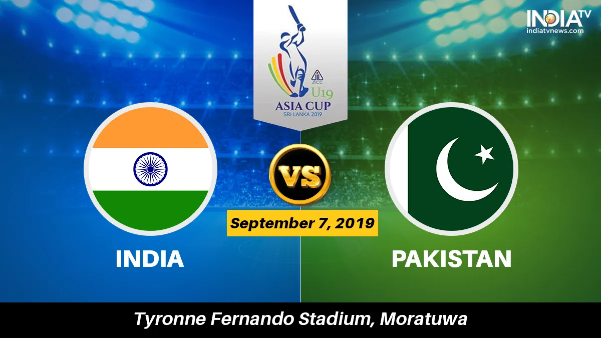 live match streaming india vs pakistan u19 aisa cup 2019 when and where to watch live cricket on tv - India TV Hindi
