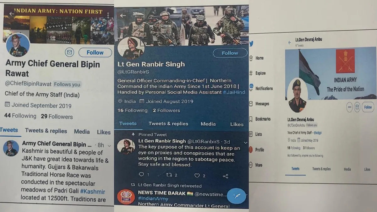 Pakistani propaganda machinery creates fake social media accounts of Indian Army Generals - India TV Hindi
