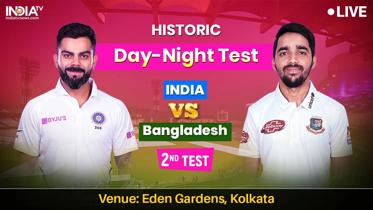 India vs Bangladesh Day Night Test Pink ball 2nd Test Match 3rd Day live telecast on Star Sports and- India TV Hindi