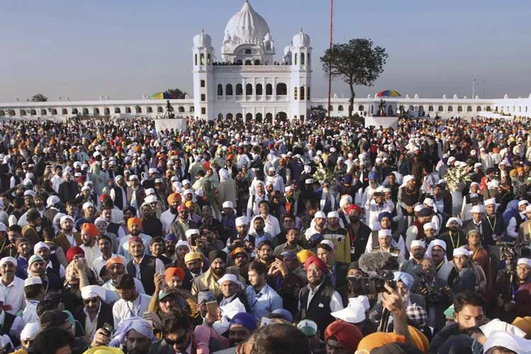 Sikh pilgrims visit the shrine of their spiritual leader...- India TV Hindi