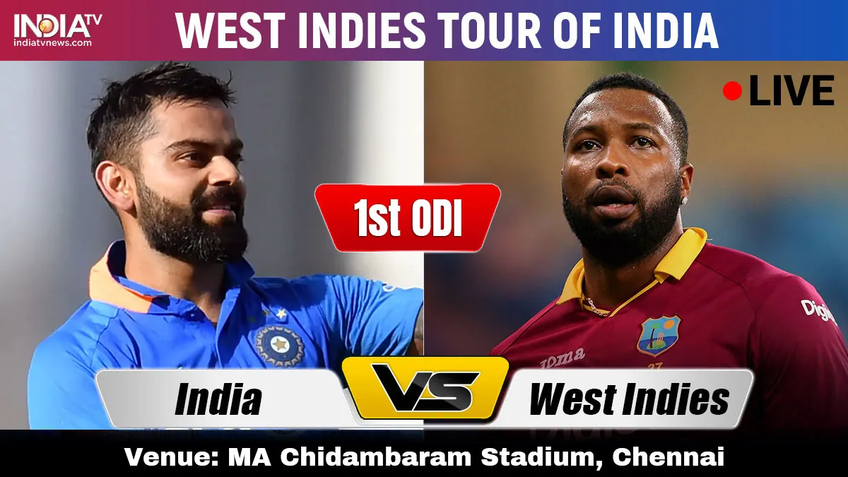 India vs West Indies Live Cricket Streaming 1st ODI : Watch IND vs WI 1st ODI Live Streaming on Hots- India TV Hindi