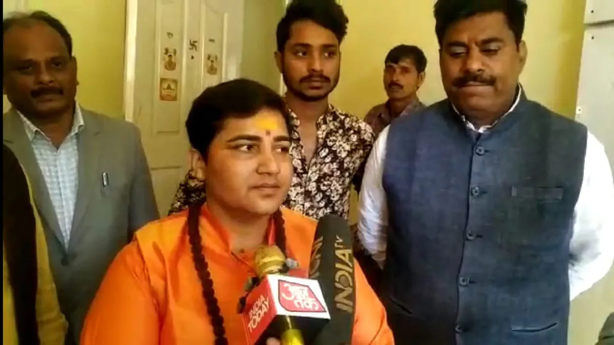 Sadhvi Pragya targets Congress Party over hindu terror script- India TV Hindi
