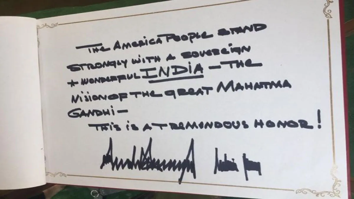 Donald Trump writes on visitor book of Rajghat - India TV Hindi