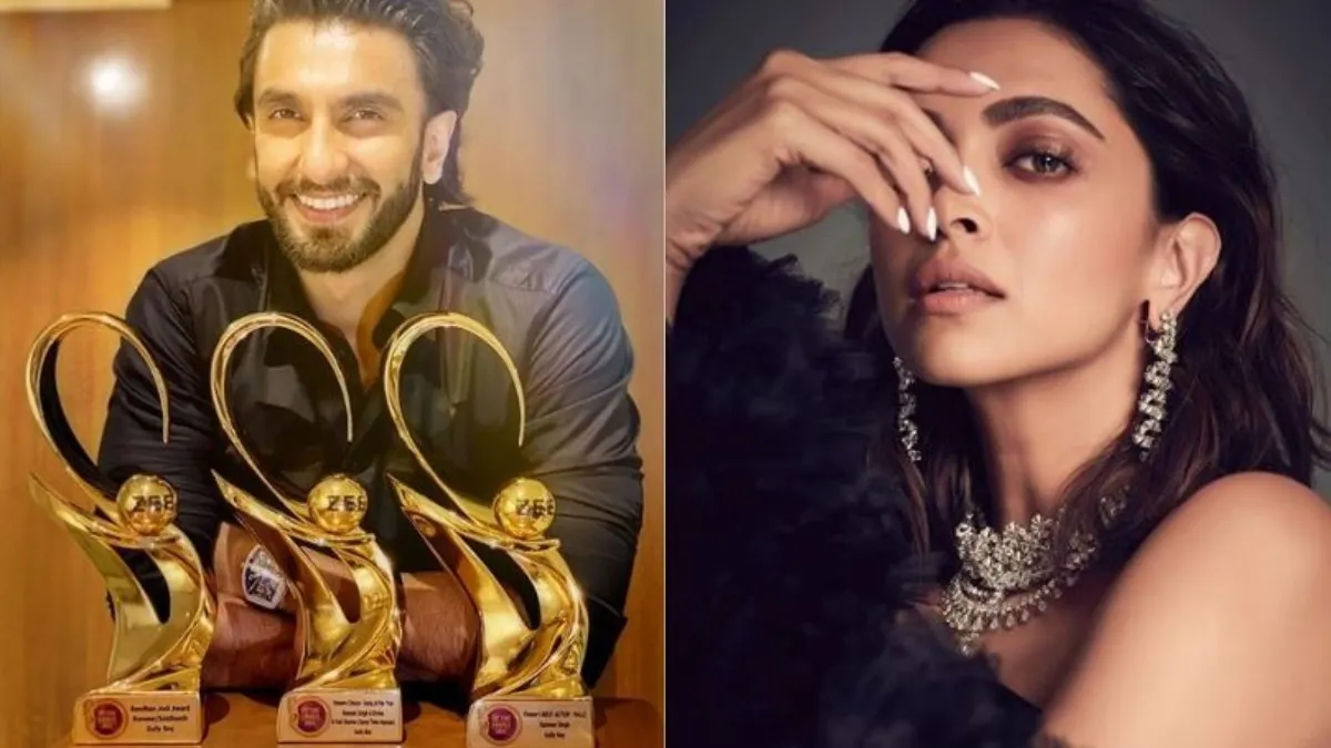 ranveer singh's post with three of his awards, while deepika congratulating him- India TV Hindi