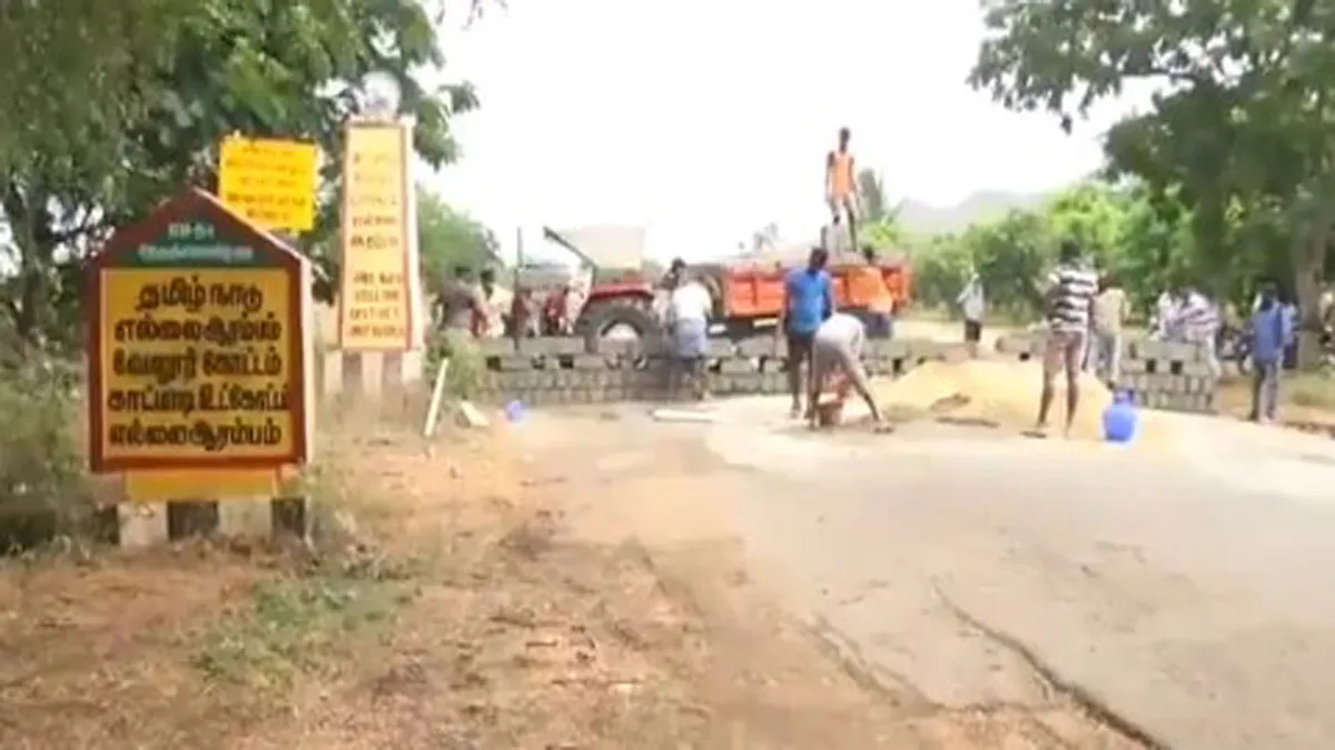 Tamil Nadu builds walls at Andhra border to block vehicular movement amid lockdown- India TV Hindi