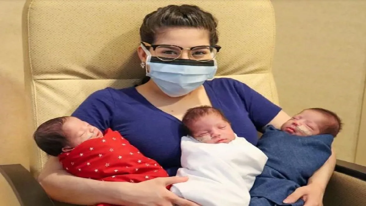 Houston mother gives birth to triple baby after beating covid-19- India TV Hindi
