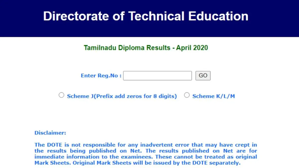 TNDTE Tamil Nadu Diploma Result 2020 declared- India TV Hindi