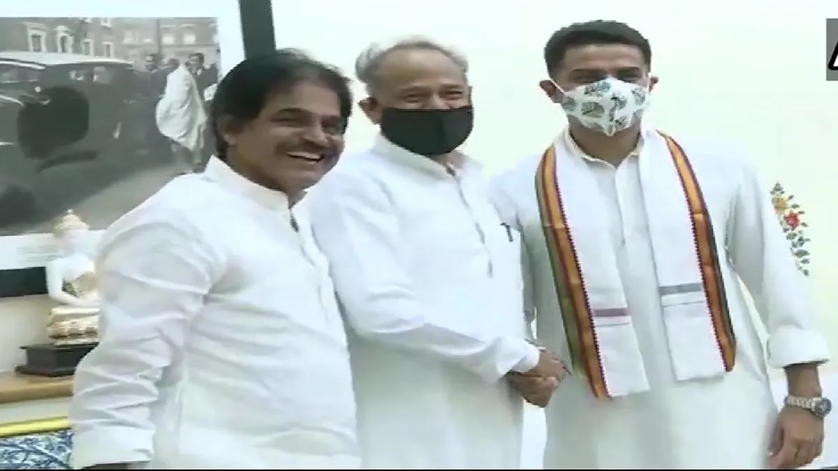 Congress leader Sachin Pilot meets CM Ashok Gehlot at his residence.- India TV Hindi
