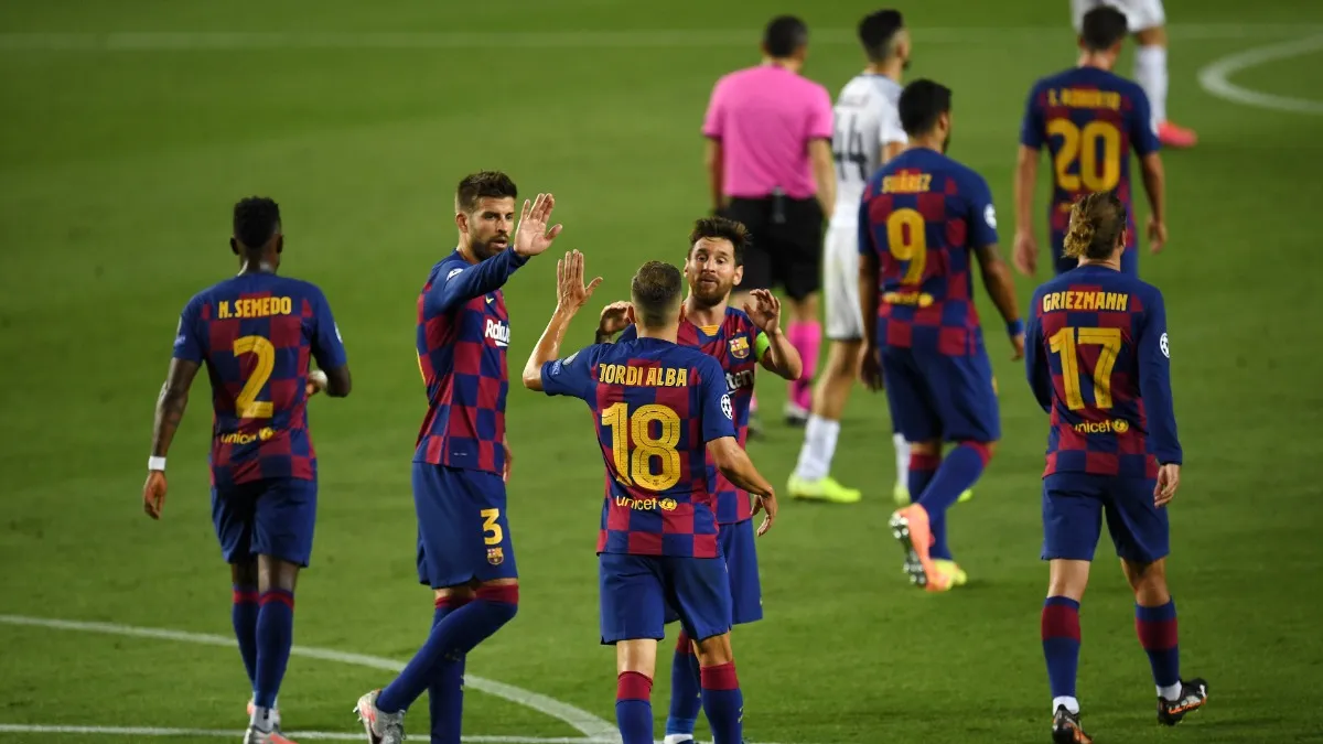 Barcelona reach the Champions League quarter-finals with a great performance by Lionel Messi- India TV Hindi