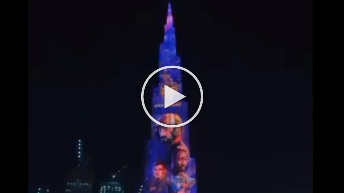 Burj Khalifa lights up in KKR colours ahead of side's first game against MI- India TV Hindi