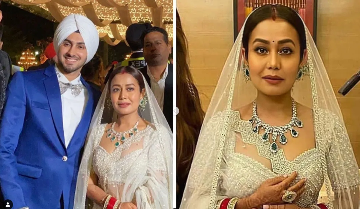 वेडिंग रिसेप्शन पार्टी में पति रोहनप्रीत सिंह के साथ बेहद खूबसूरत दिखीं नेहा कक्कड़, तस्वीरों से नही- India TV Hindi