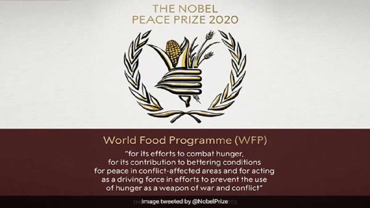 Nobel Peace Prize 2020 Awarded to World Food Programme 
 - India TV Hindi