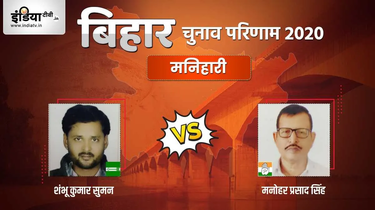 Manihari Seat Election Result Manohar Prasad Singh Shambhu Kumar Suman Congress JDU- India TV Hindi