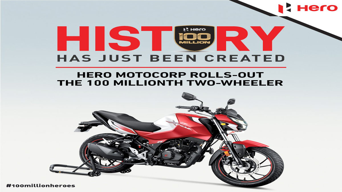 Hero Motocorp Surpasses 100 Mn Cumulative Production Milestone Hero Motocorp न प र क य 10 कर ड उत प दन आ कड क प र हर स ल ल न च कर ग 10 नए व हन India Tv Hindi News