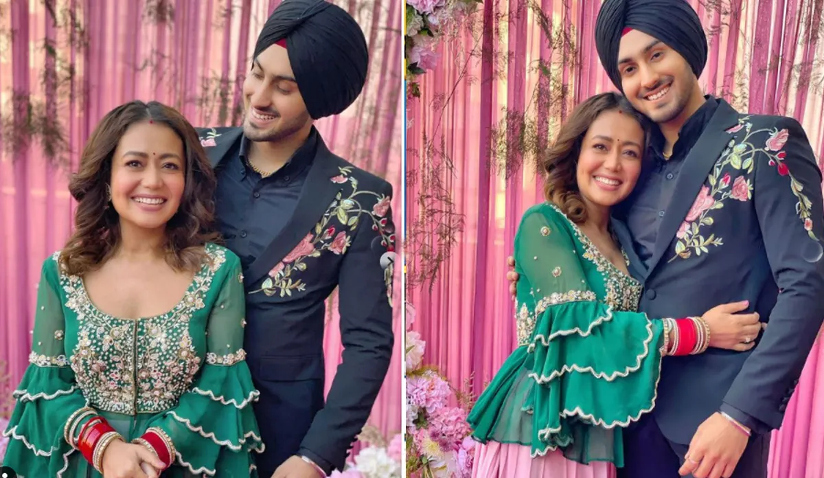 शादी के बाद पति रोहनप्रीत सिंह संग नेहा कक्कड़ ने मनाई पहली लोहड़ी, ग्रीन ड्रेस में दिखीं खूबसूरत- India TV Hindi