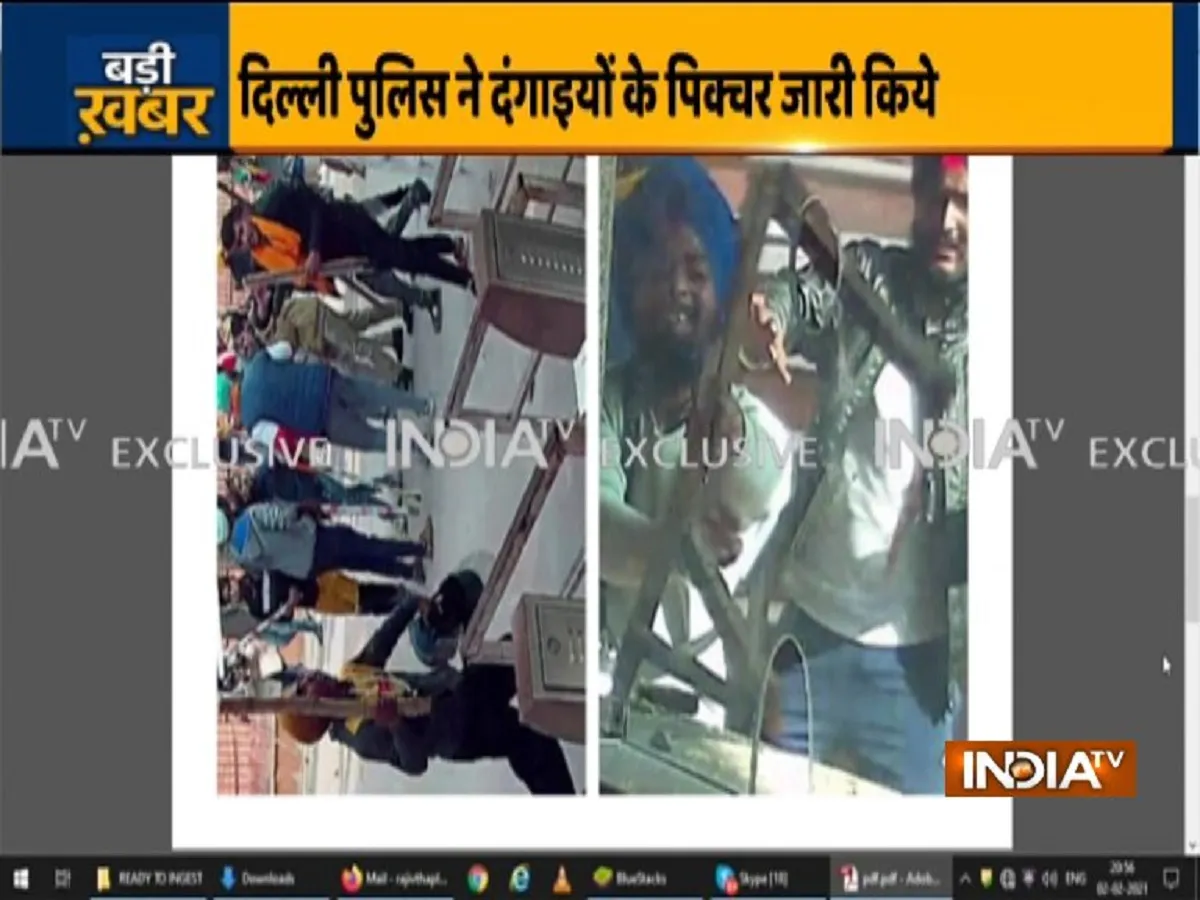Farmers Protest: Delhi Police releases pictures of rioters of Tractor rally- India TV Hindi