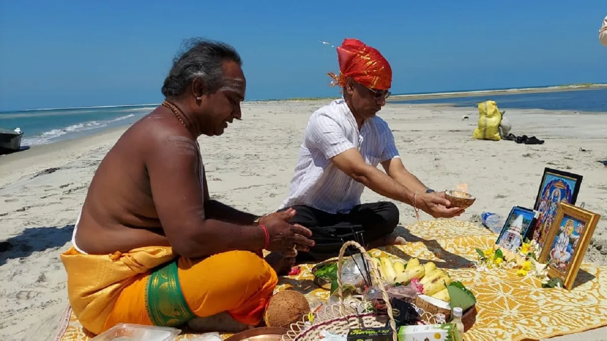 Ram Setu Srilanka prayers offered by India's High Commissioner on Mahashivraatri श्रीलंका में रामसेत- India TV Hindi