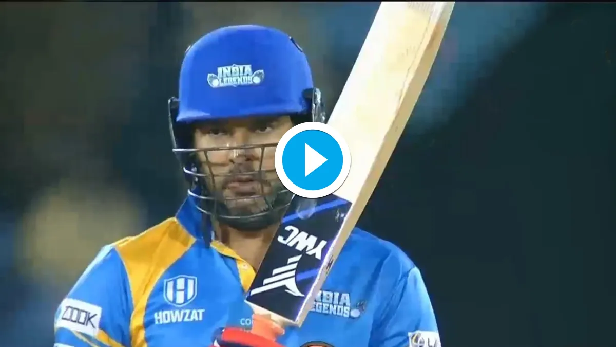 Yuvraj Singh hit four consecutive sixes off four balls in Road Safety Series, see video - India TV Hindi