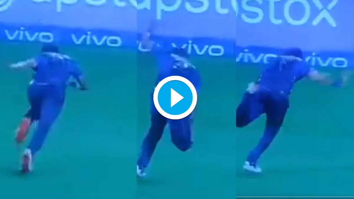 Trent Bolt funny fielding video viral bowler falling on field in This style MI vs SRH- India TV Hindi