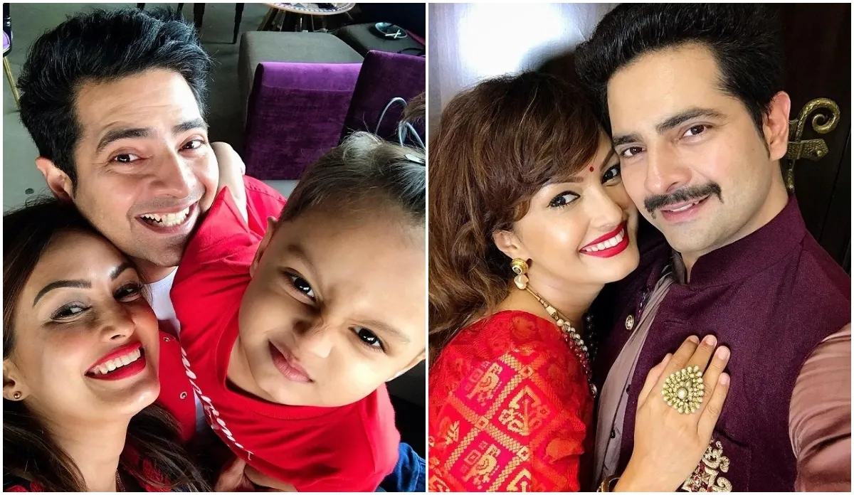 karan mehra and wife nisha rawal adorable pics with son kavish - India TV Hindi