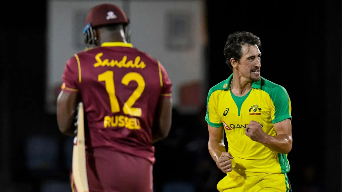 Andre Russell and Mitchell Starc West Indies vs Australia 4th T20I Last Over Thrill, Watch Video- India TV Hindi