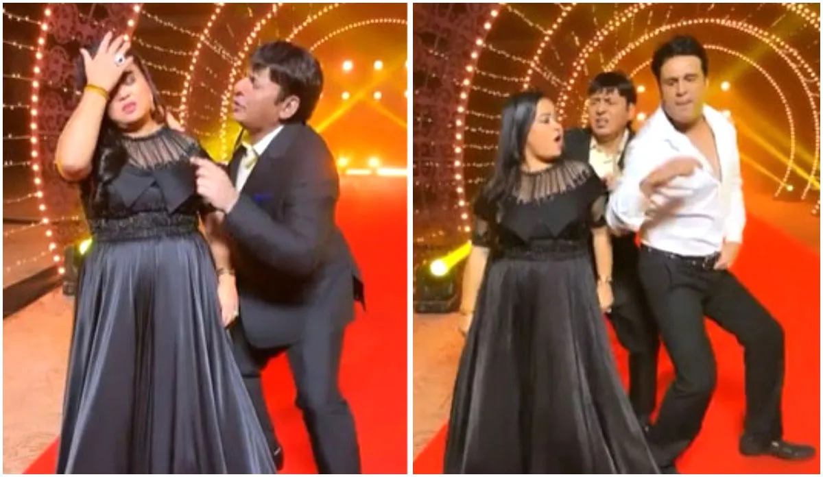 bharti singh krushna abhishek and sudesh lehri dance on bachpan ka pyaar mera bhool nahi jana re on - India TV Hindi