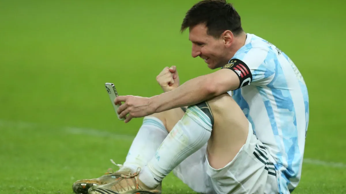 Lionel Messi celebrated over the phone with his family after winning the Copa America- India TV Hindi
