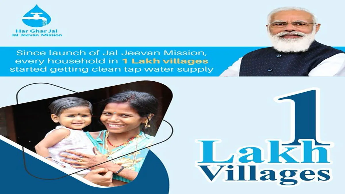 Jal Jeevan Mission: 1 lakh villages receive tap water supply- India TV Hindi