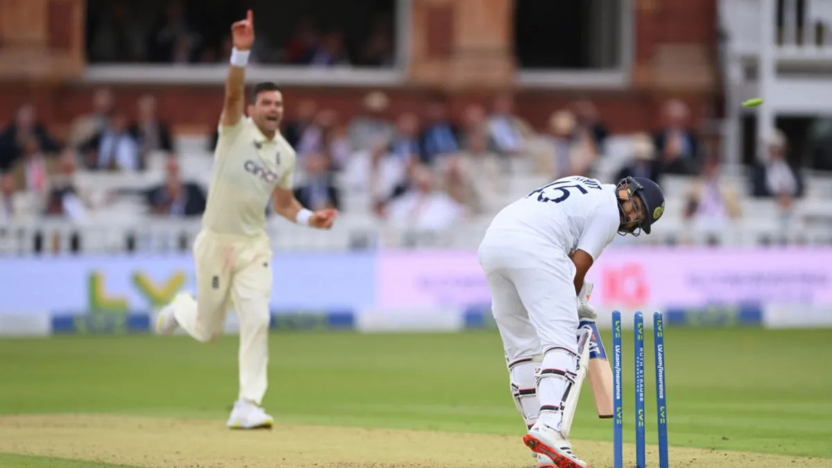 Rohit Sharma caught in the trap of James Anderson, got bowled after reaching a century - watch video- India TV Hindi