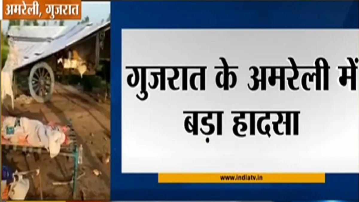 over speeding truck rams into shanties गुजरात के अमरेली में रफ्तार का कहर, ट्रक अनियंत्रित होकर झुग्- India TV Hindi