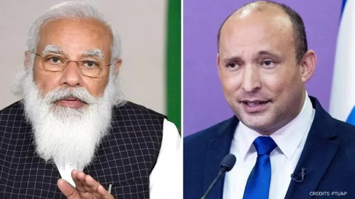 PM Narendra Modi (L) and Israel PM Naftali Bennett.- India TV Hindi