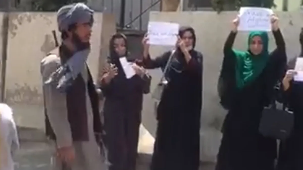 Protest Against Taliban, Protest Against Taliban In Kabul, Women Protest Against Taliban In Kabul- India TV Hindi
