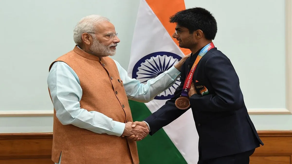 Suhas Yathiraj Paraolympics silver medal pm narendra modi cm yogi adityanath congrats PM मोदी और CM - India TV Hindi