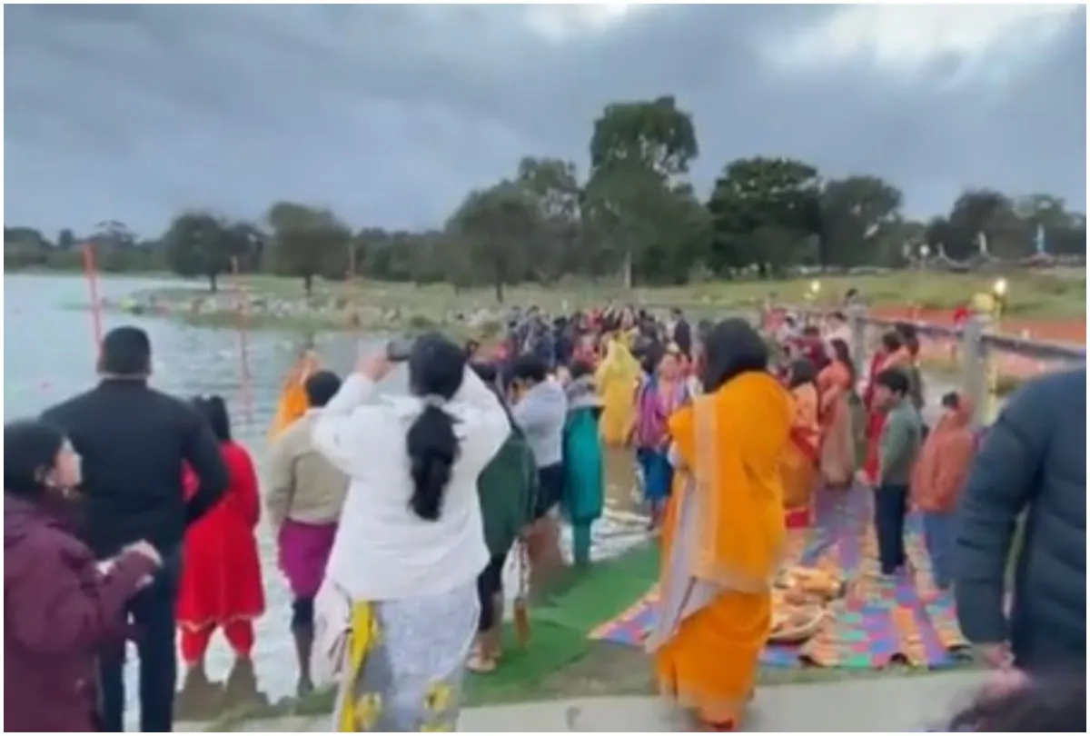 Chhath Ghat at Melboune Australia,- India TV Hindi