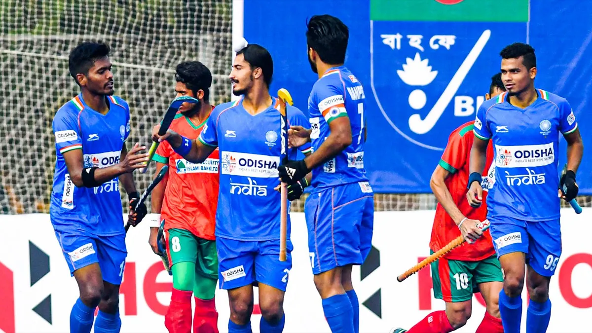 IND vs BAN Asian Hockey Champions Trophy Dilpreet Singh hat-trick helps India thrash Bangladesh 9-0- India TV Hindi